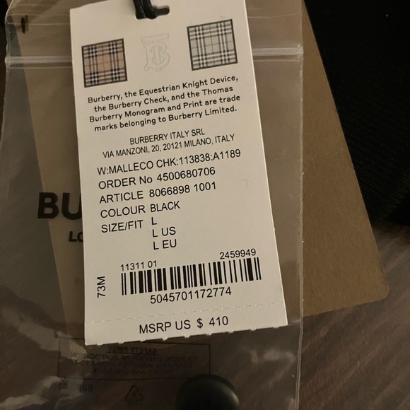 NWT- Women’s Authentic Burberry Polo Shirt Size L - Picture 5 of 10